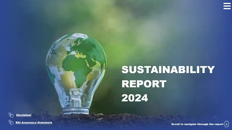 Sustainability report cover