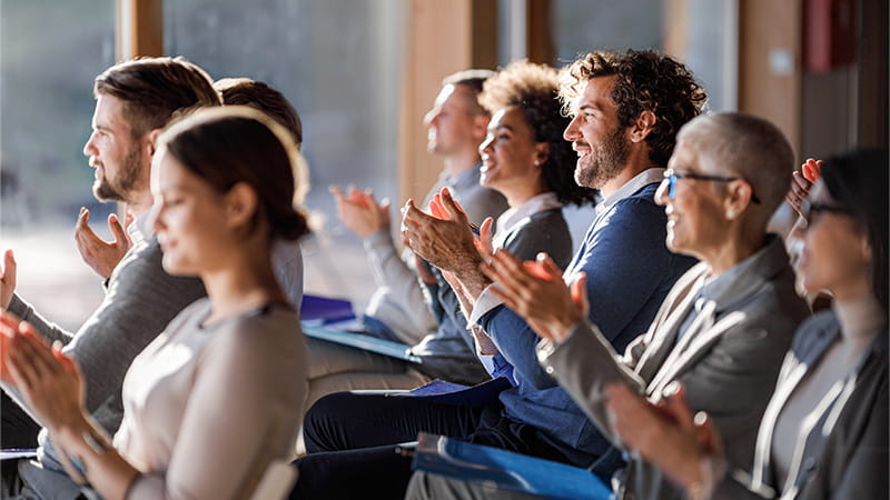 People at a client event