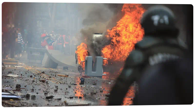 firefighters and security people in duty.
