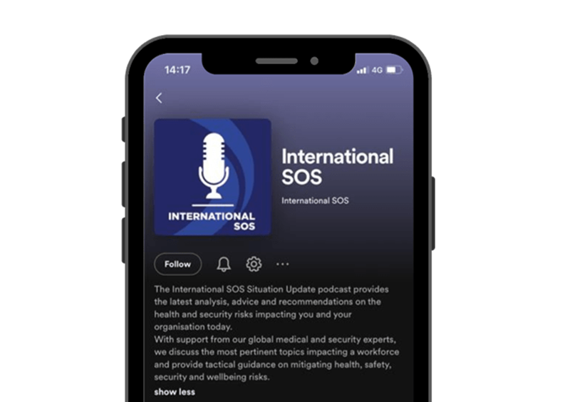 Podcast on phone
